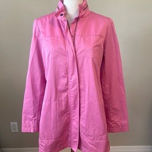J. Jill Pink Anorak Raincoat Size Small